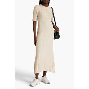 Loulou Studio Erdan Ribbed Wool And Cashmere-Blend Maxi Dress Beige - S